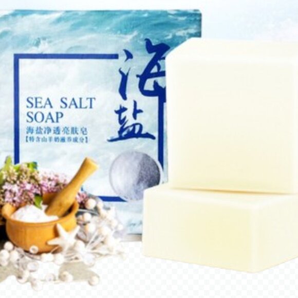2 PCS Sea Salt Goat Milk Acne Soap - Picture 3 of 4